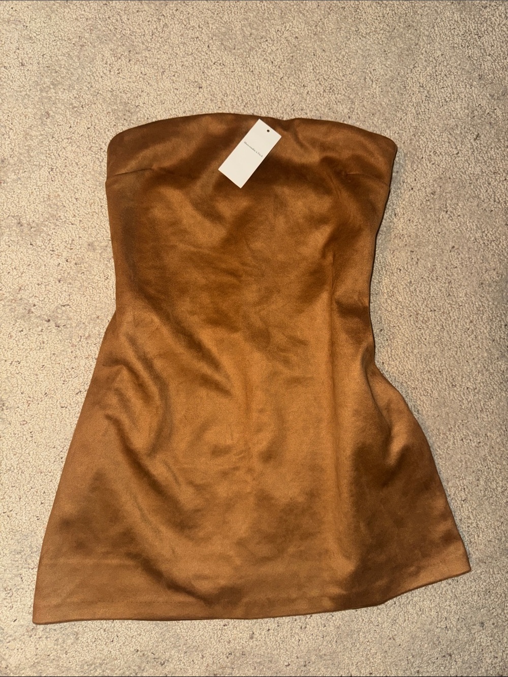 BEAUTIFUL Abercrombie & Fitch Women’s Suede Strapless Dress Fall